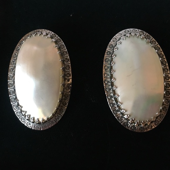 Jewelry - 1950’s genuine mother of pearl earrings